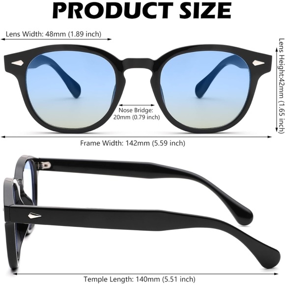 New Melpomenia Vintage Retro Round Tinted Sunglasses - Picture 6 of 6